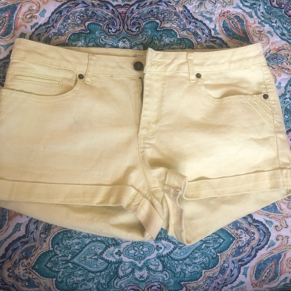 Pale Yellow Shorts